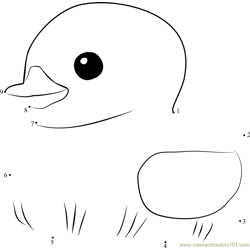 Rubber duck dot to dot printable worksheet