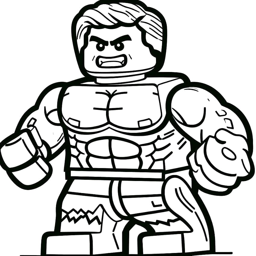 Lego hulk coloring pages