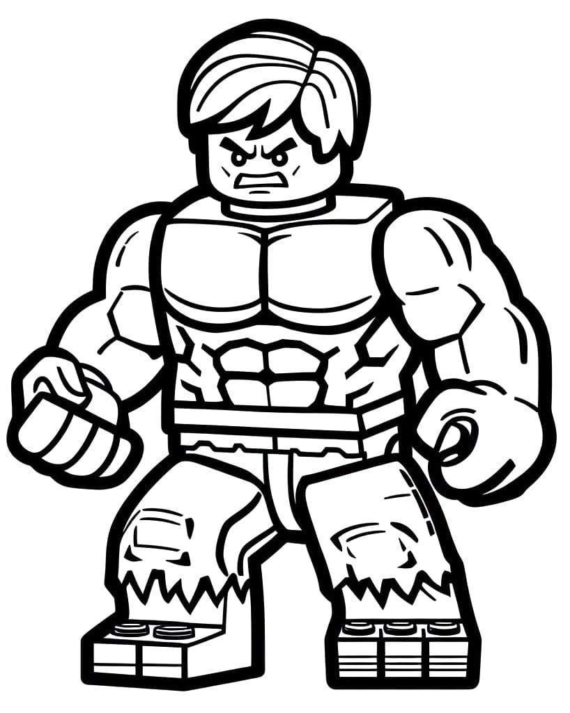 Lego hulk coloring pages