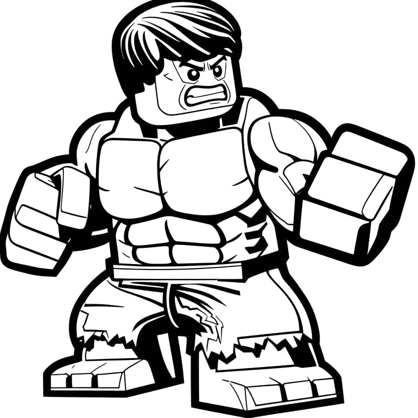 Lego hulk coloring pages