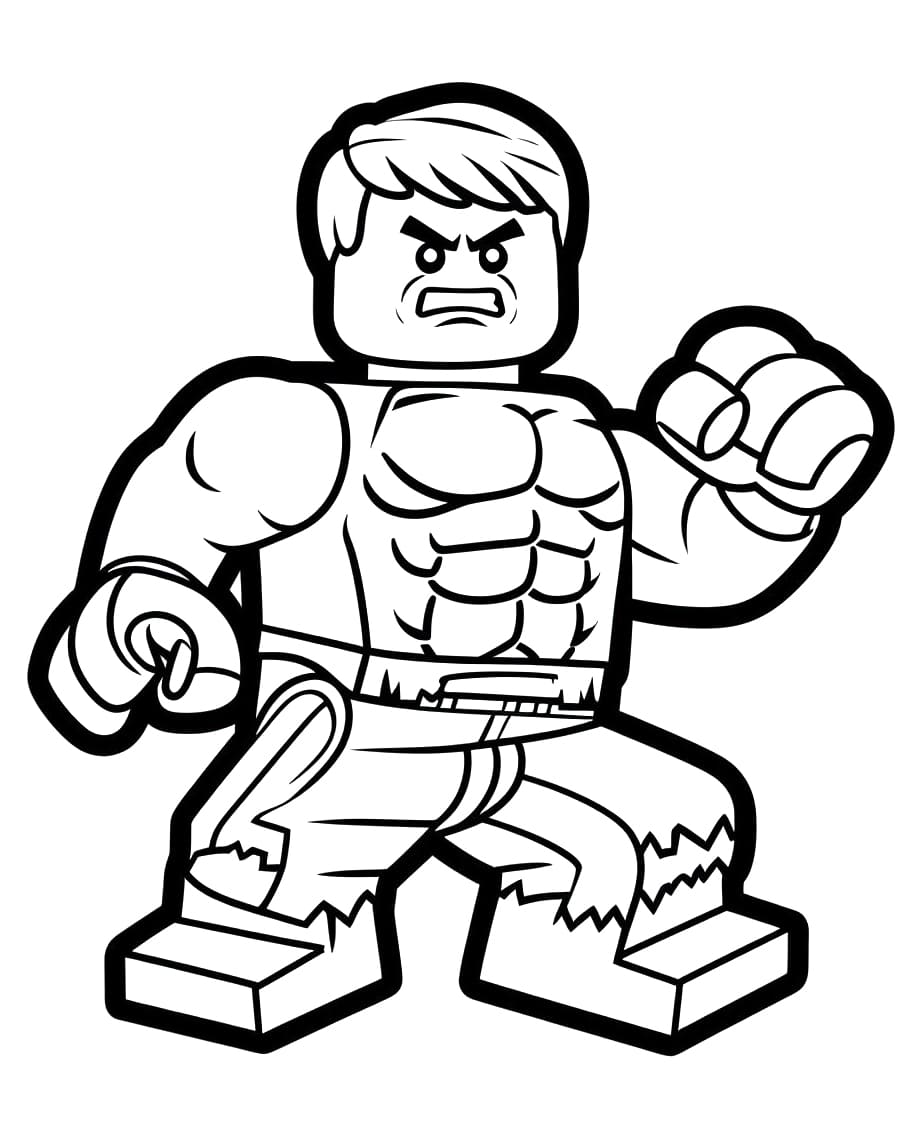 Lego hulk coloring pages