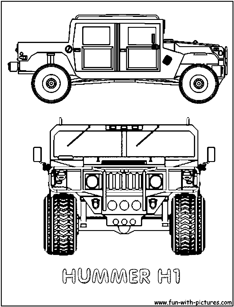 Hummer h coloring page