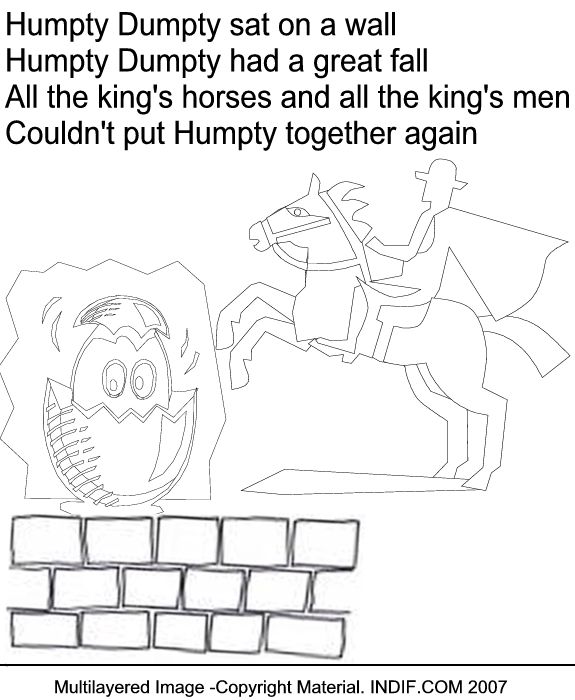 Humpty dumpty coloring page