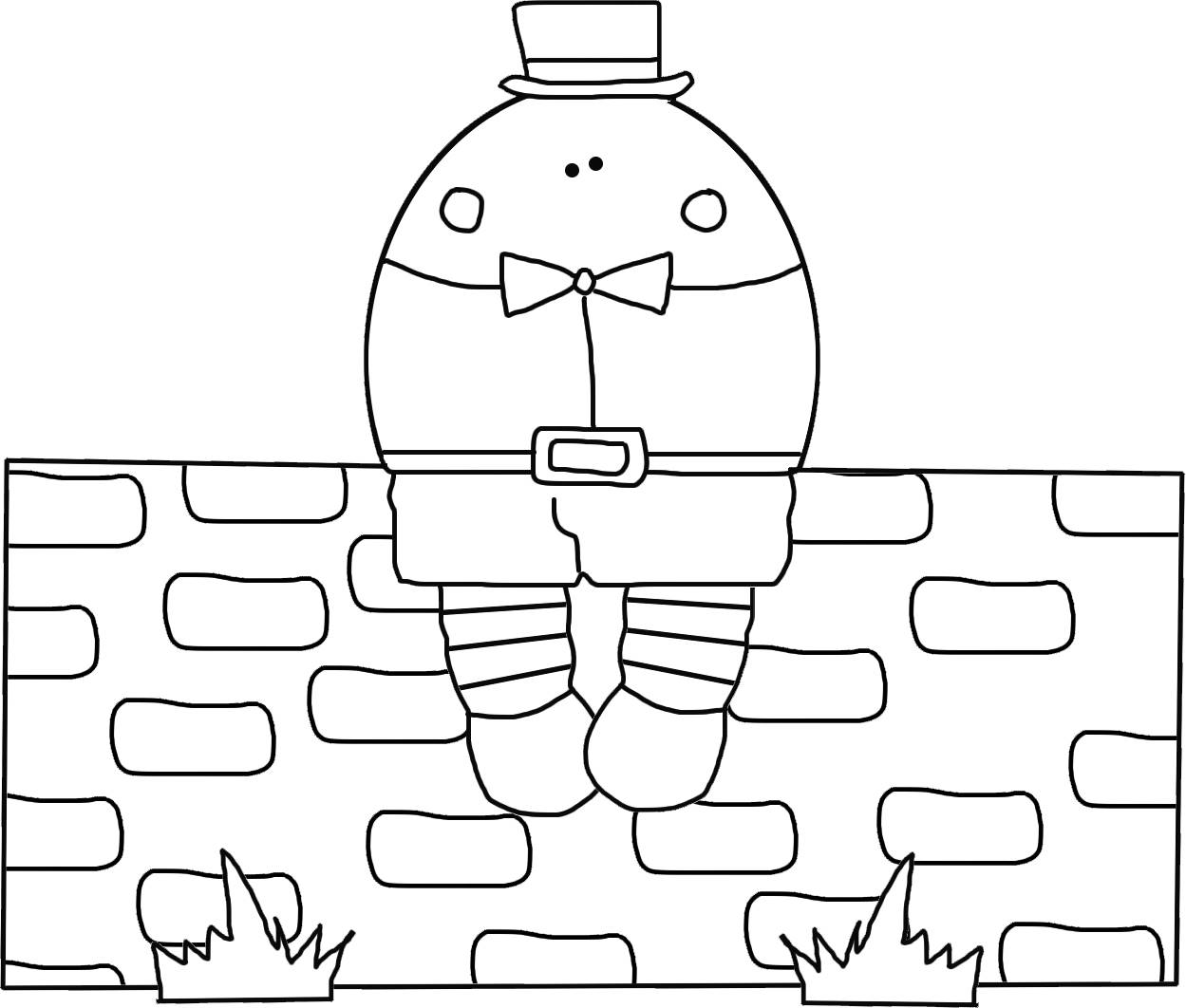 Humpty dumpty sitting on a wall template â nursery rhyme