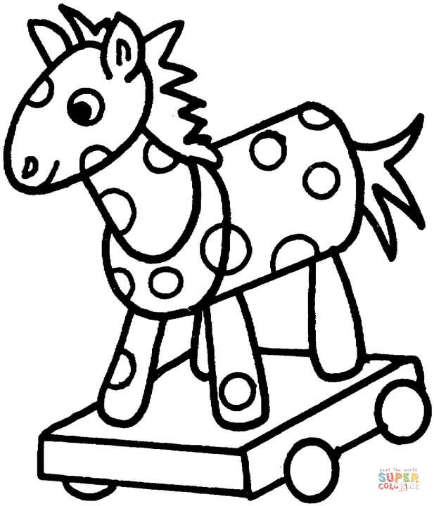 Toy horse coloring page free printable coloring pages