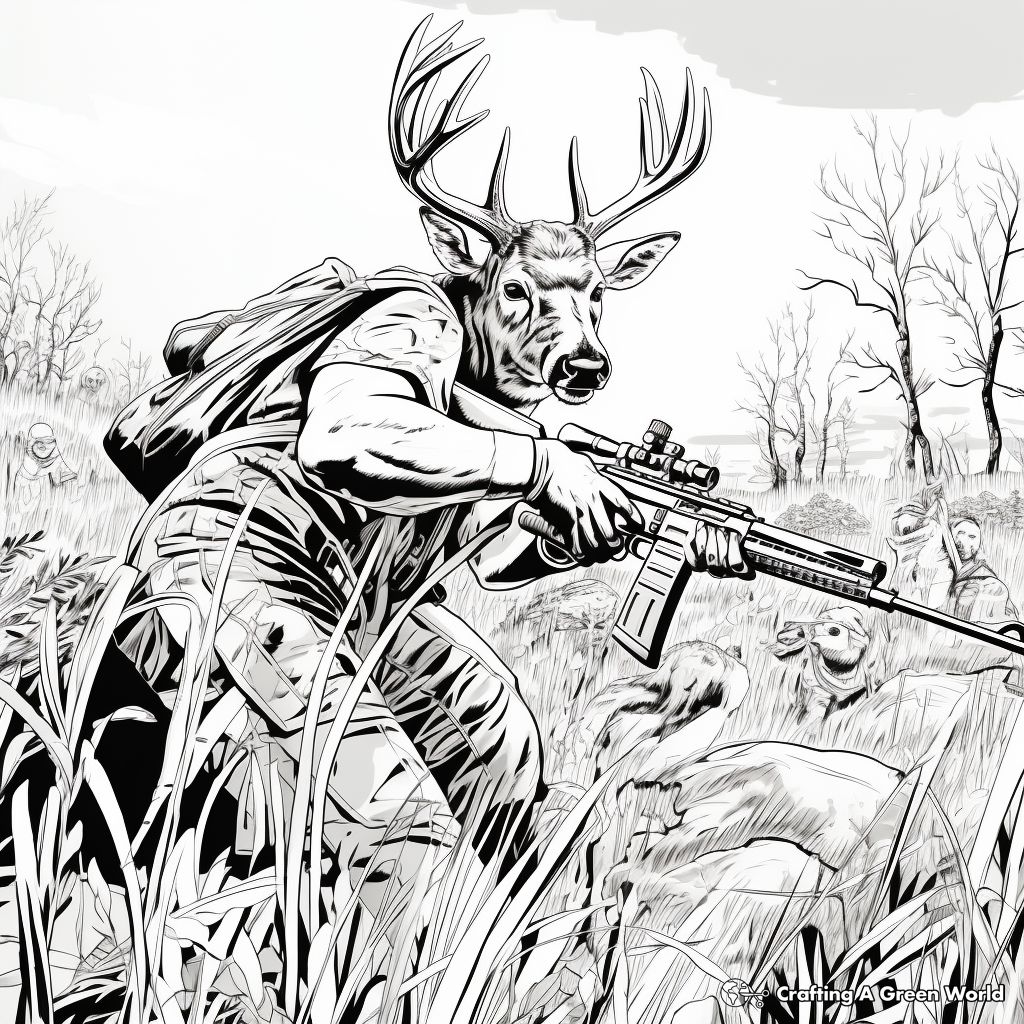 Big buck coloring pages