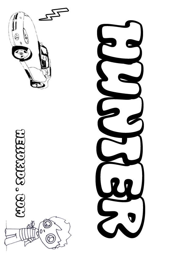 Hunter coloring pages