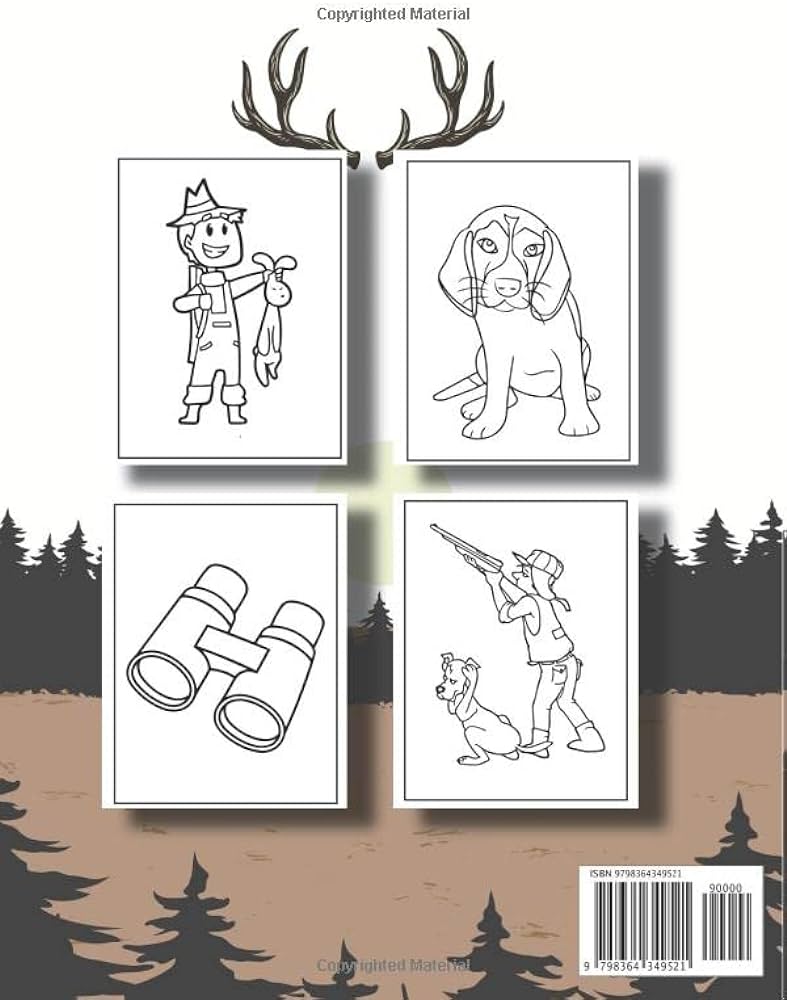 Hunting coloring book for kids a unique deer hunting books for kids outdoor animals hunting for children bow hunting books press deer books