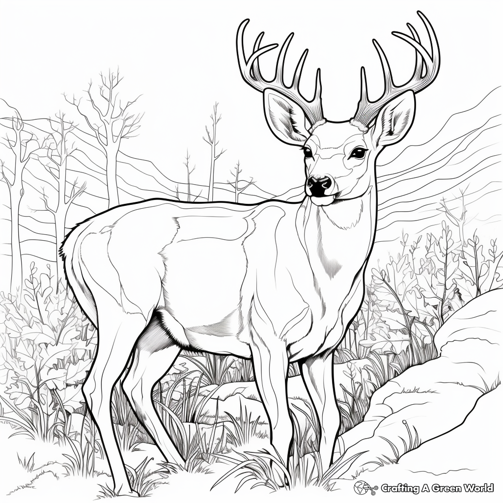 Hunting for adults coloring pages