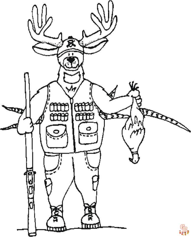 Hunting coloring pages