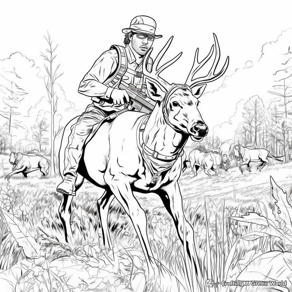 Big buck coloring pages