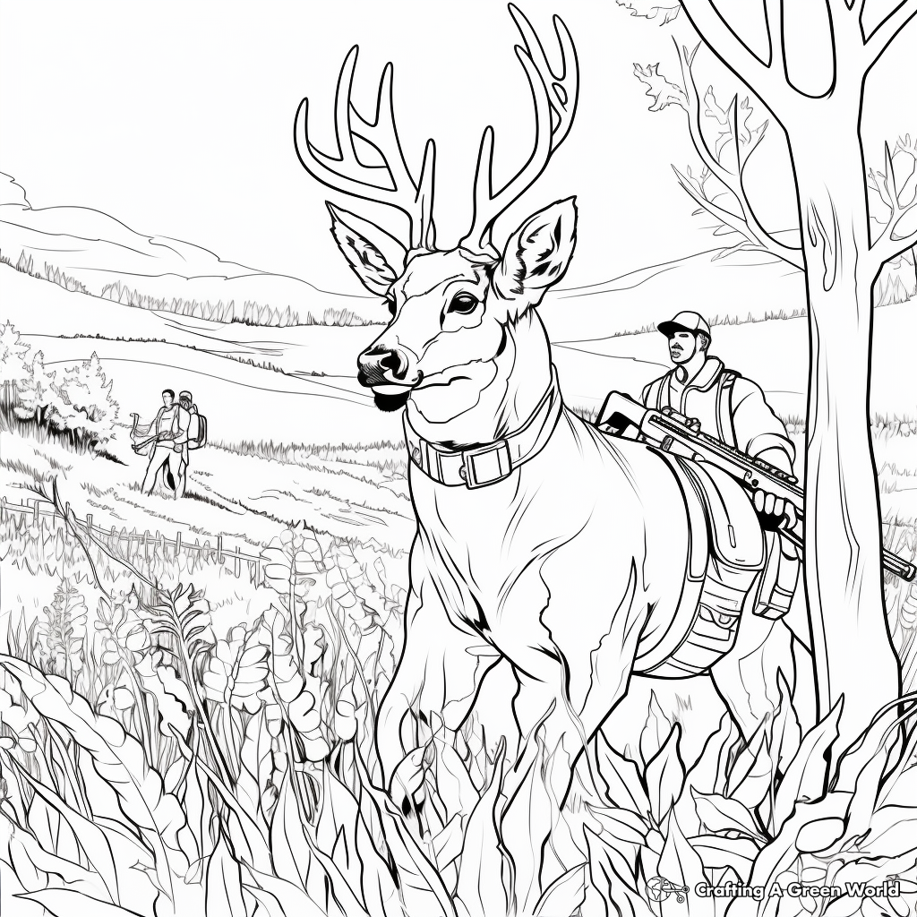 Big buck coloring pages