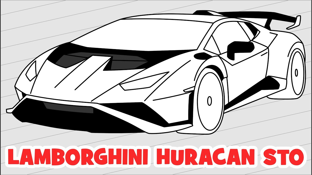 How to draw lamborghini huracan sto