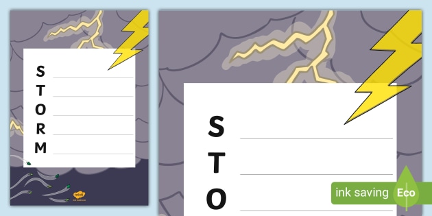 Storm acrostic poem template teacher