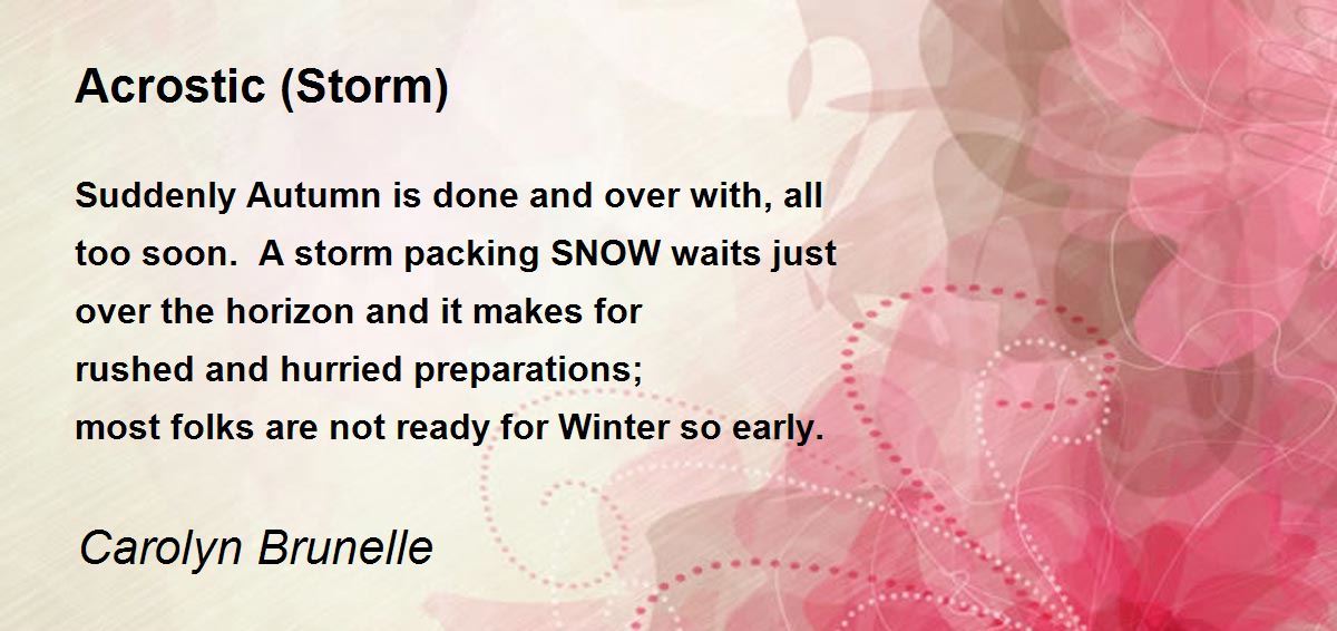 Acrostic storm