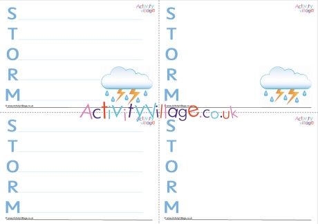 Storm acrostic poem printable
