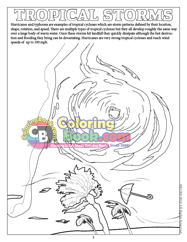 Hurricane safety imprintable coloring and activity book