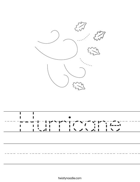 Hurricane worksheet