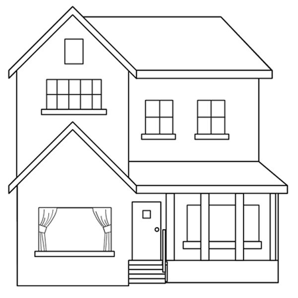 Free printable coloring pages houses