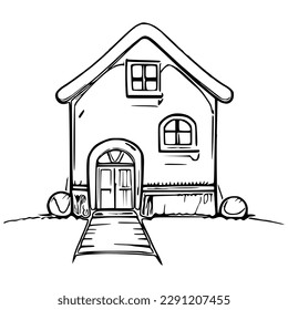 House coloring page useful coloring book stock