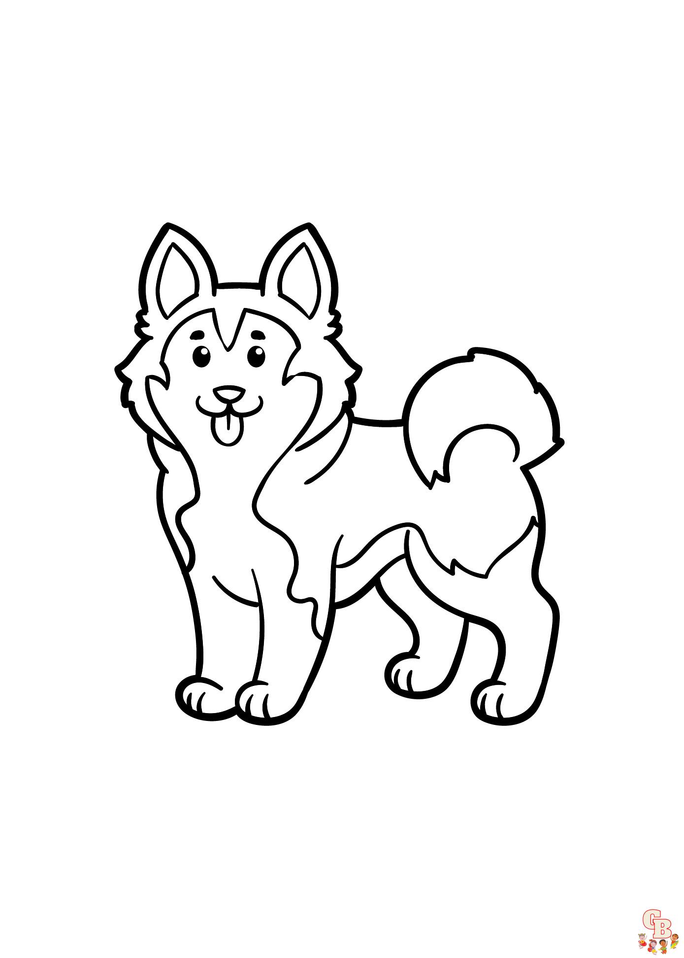 Upptãck husky puppy mãlarbok
