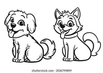 Puppy coloring pages images stock photos d objects vectors