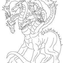 Lernean hydra the heads water dragon coloring page beautiful lernean hydra the heads water â monster coloring pages dragon coloring page coloring pages