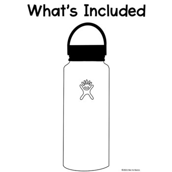 All about me activity with hydroflask stickers printable by bec to basics