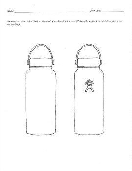 Hydro flask design sheet by blueart tpt