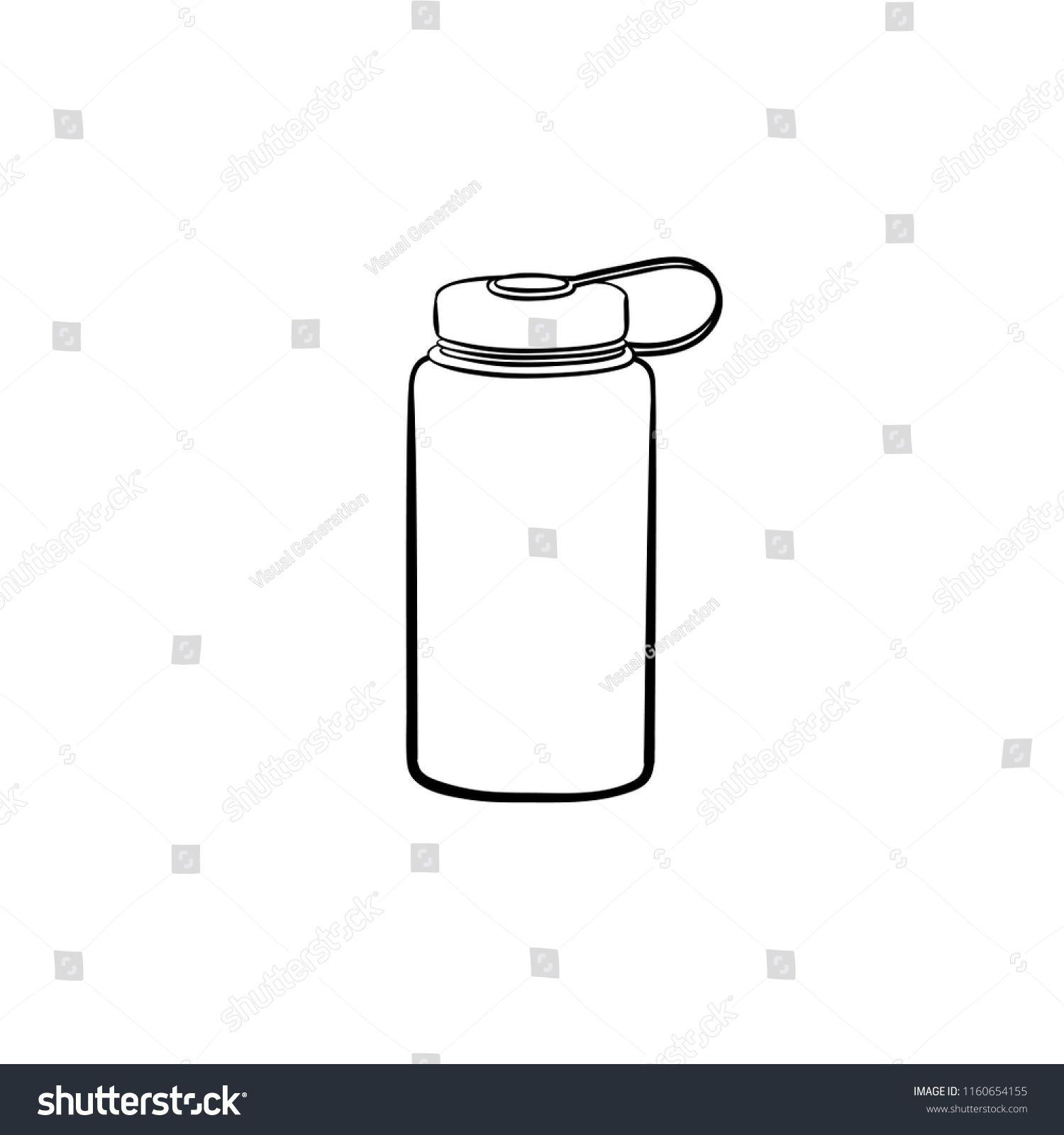Sports water bottle hand drawn outline stock vector royalty free shutterstock water bottle drawing bottle drawing sport water bottle