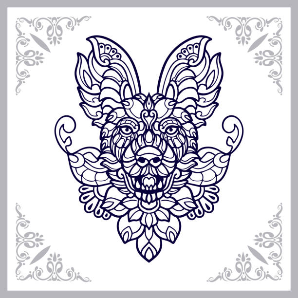 Defiant hyena stock illustrations royalty
