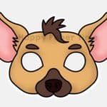 Hyena mask printable paper template
