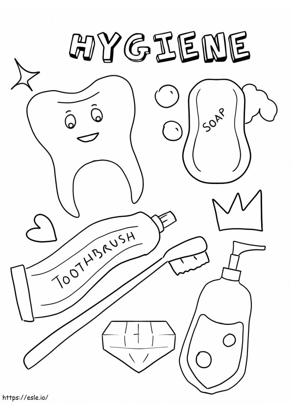 Good hygiene printable coloring page