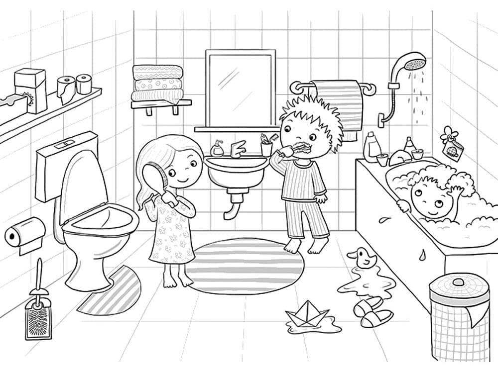 Hygiene coloring pages
