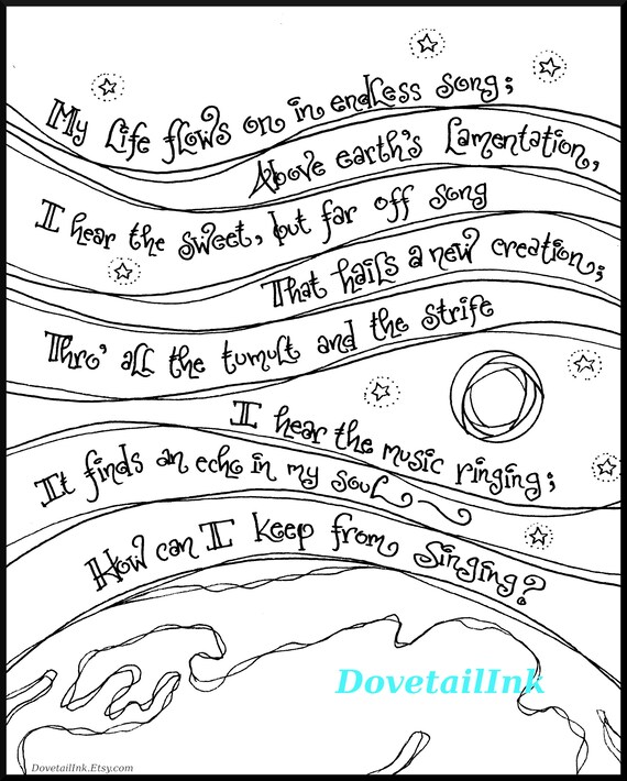 How can i keep from singing hymn art set of printable christian coloring pages homeschool sunday school re rcia retreat activity