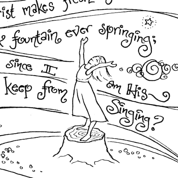 How can i keep from singing hymn art set of printable christian coloring pages homeschool sunday school re rcia retreat activity