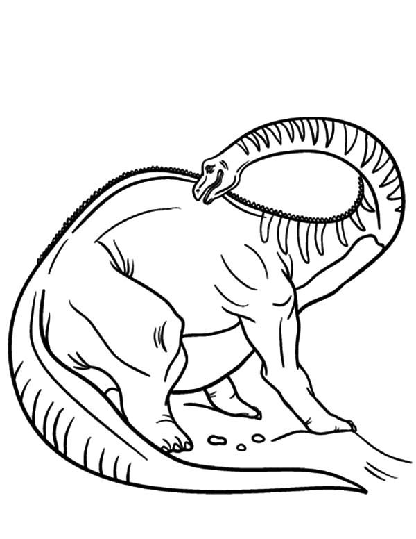 Diplodocus scrathing his back coloring pages diplodocus coloring pages color
