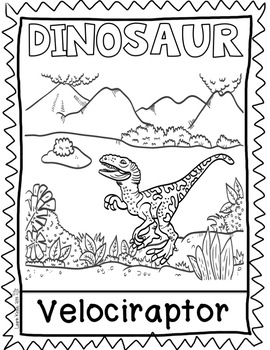 Dinosaur coloring sheets by kraus in the schoolhouse tpt