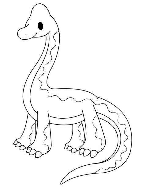 Printable baby brachiosaurus coloring page dinosaur coloring pages dinosaur drawing coloring pages