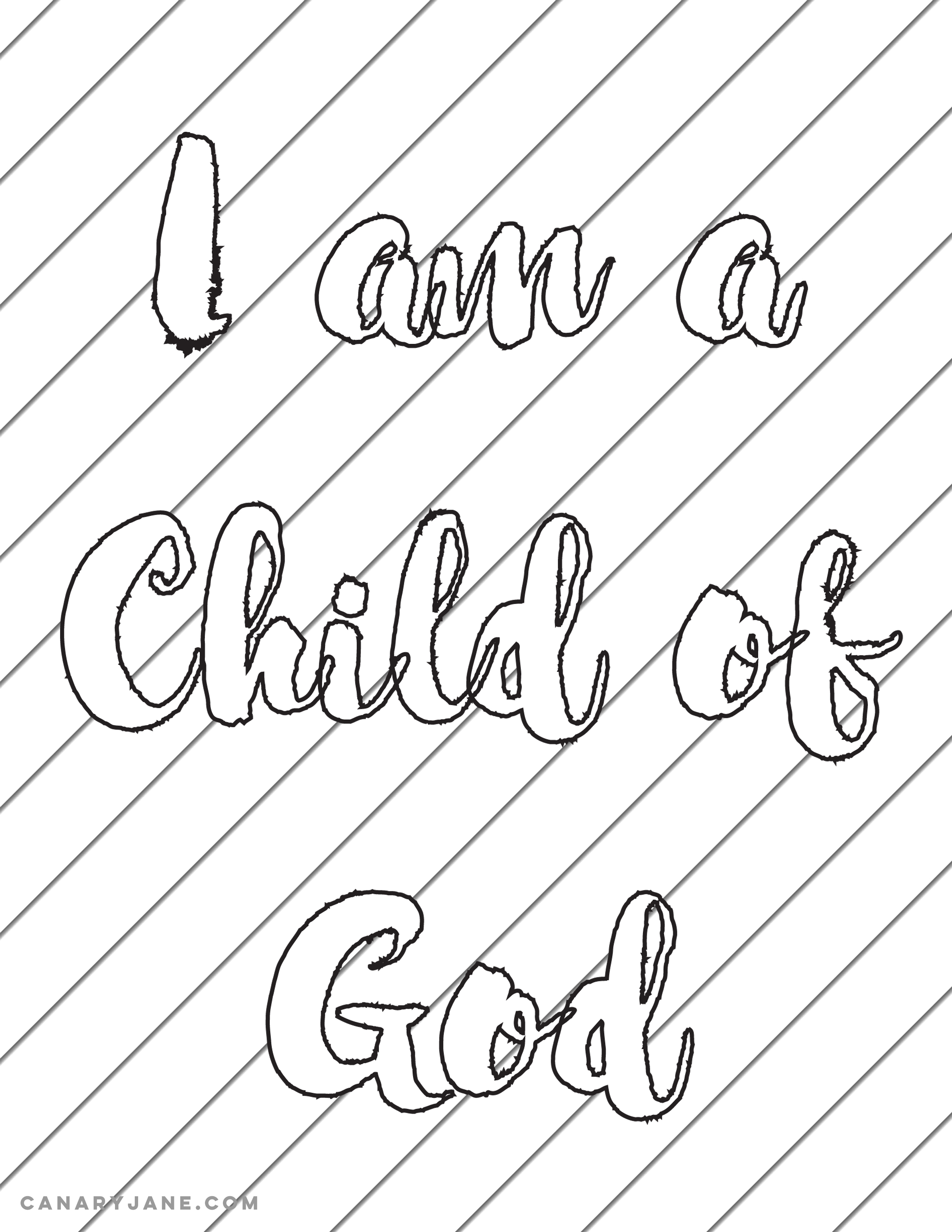Free i am a child of god handouts