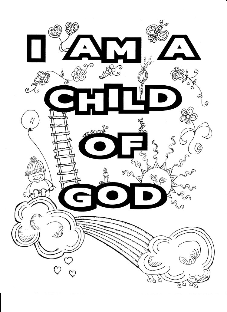 I am a child of god coloring page