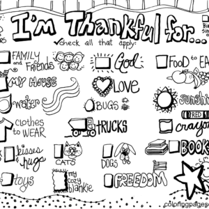 I am thankful for coloring pages printable for free download