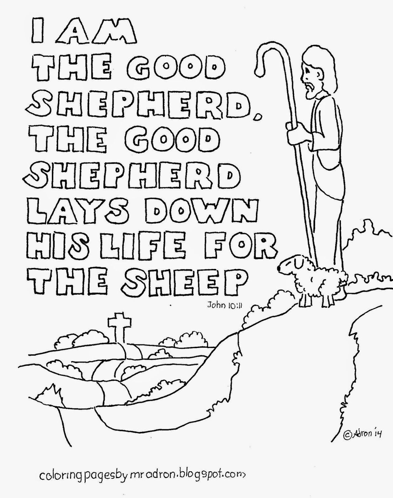 I am the good shepherd coloring page see more at my blog