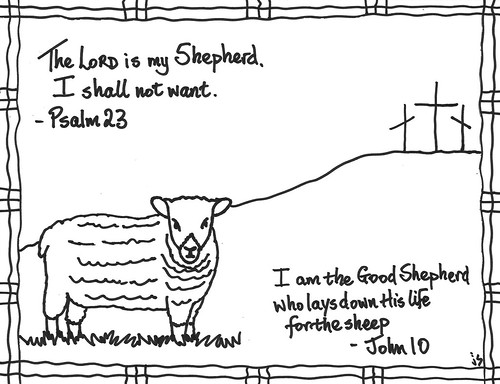 Good shepherd coloring page â stushie art