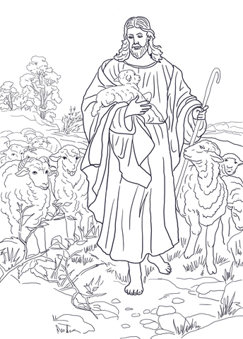Jesus is the good shepherd coloring page free printable coloring pages