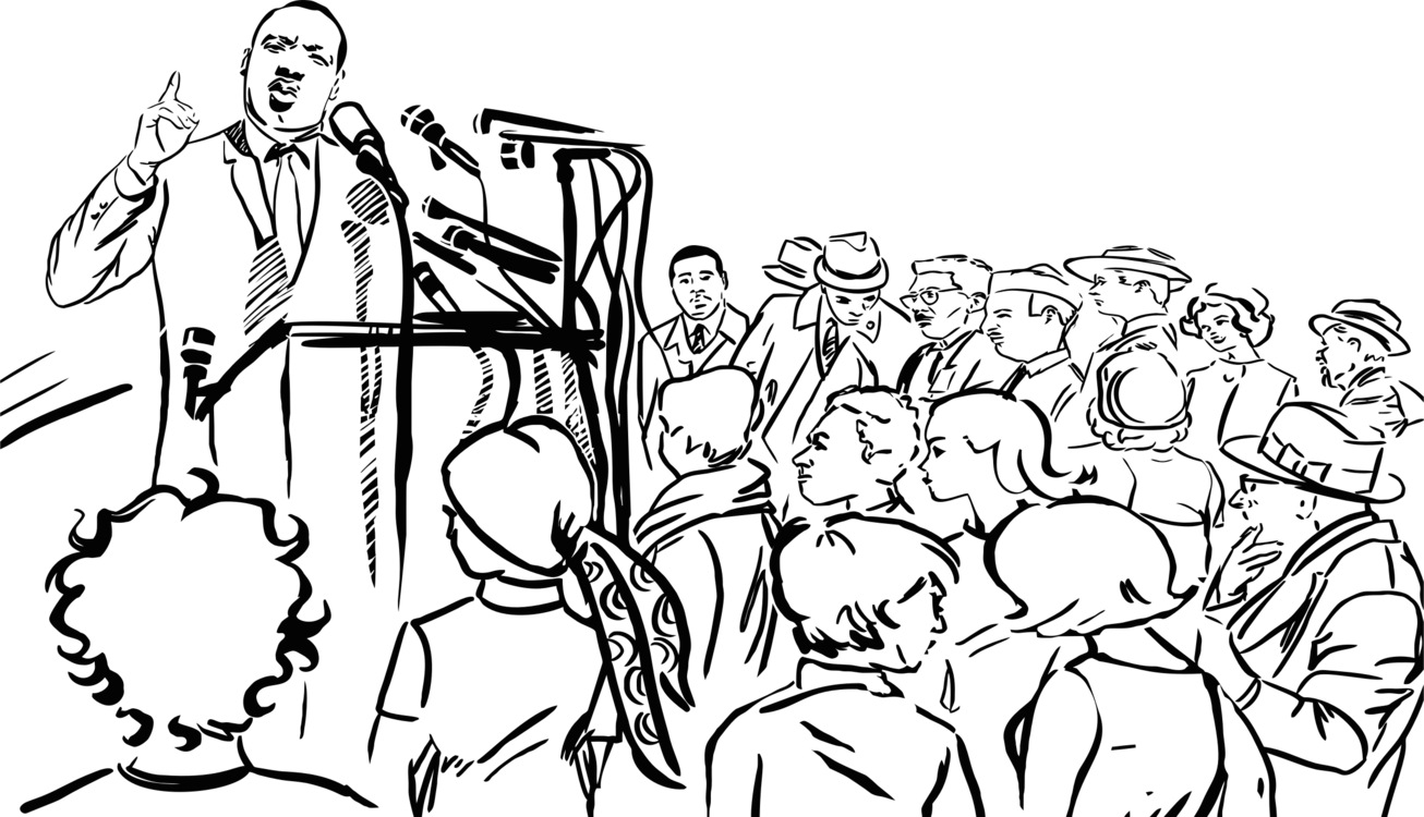 I have a dream drawing speech coloring book march on