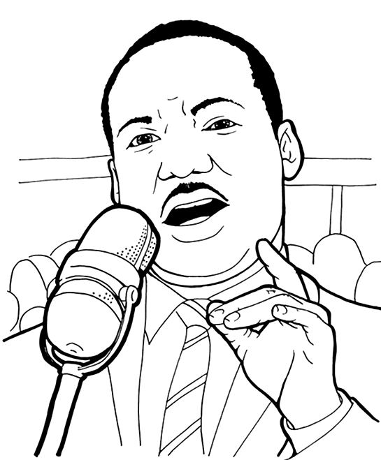 Martin luther king jr coloring pages printable for free download