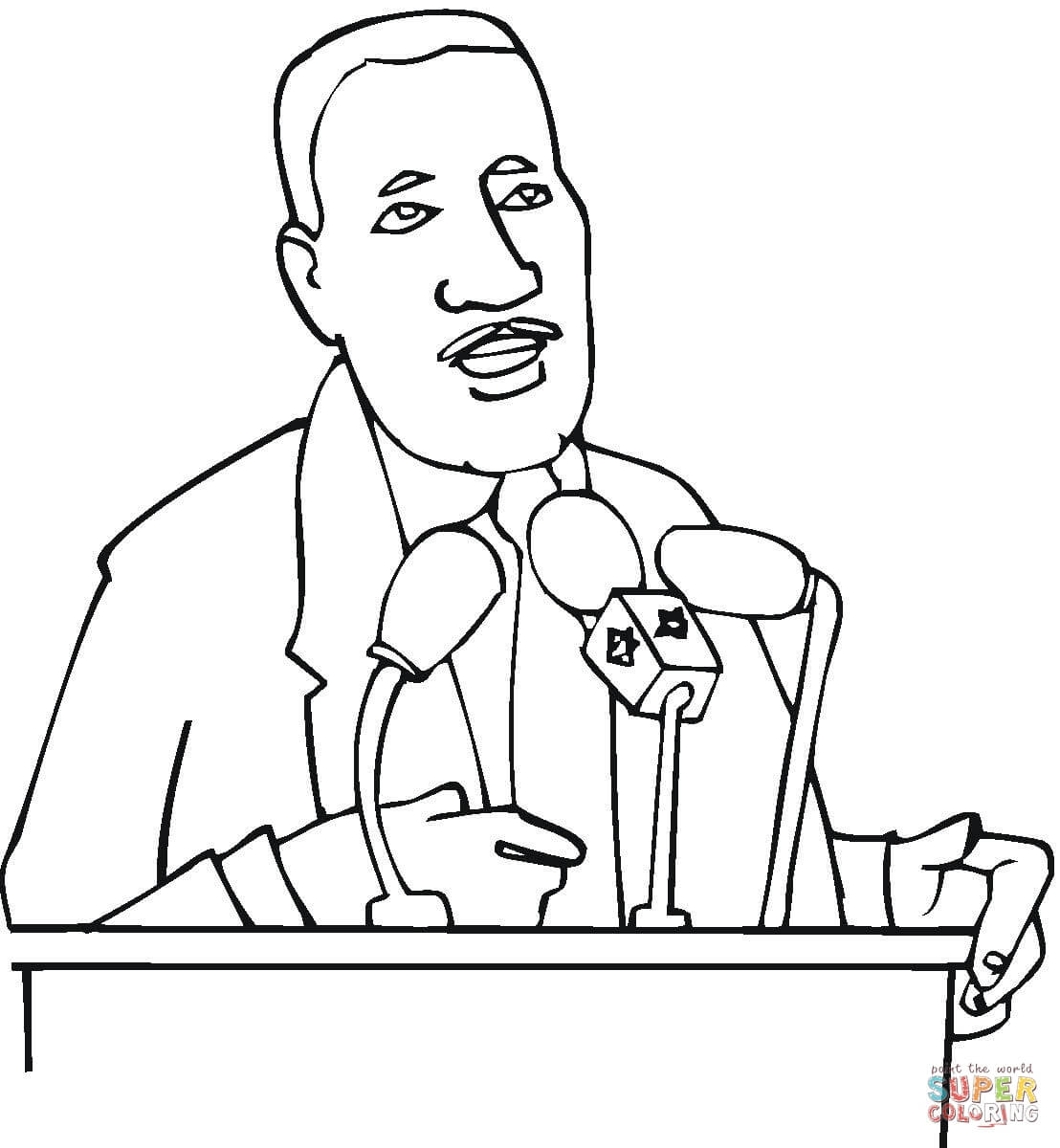 Martin luther king jr coloring page free printable coloring pages