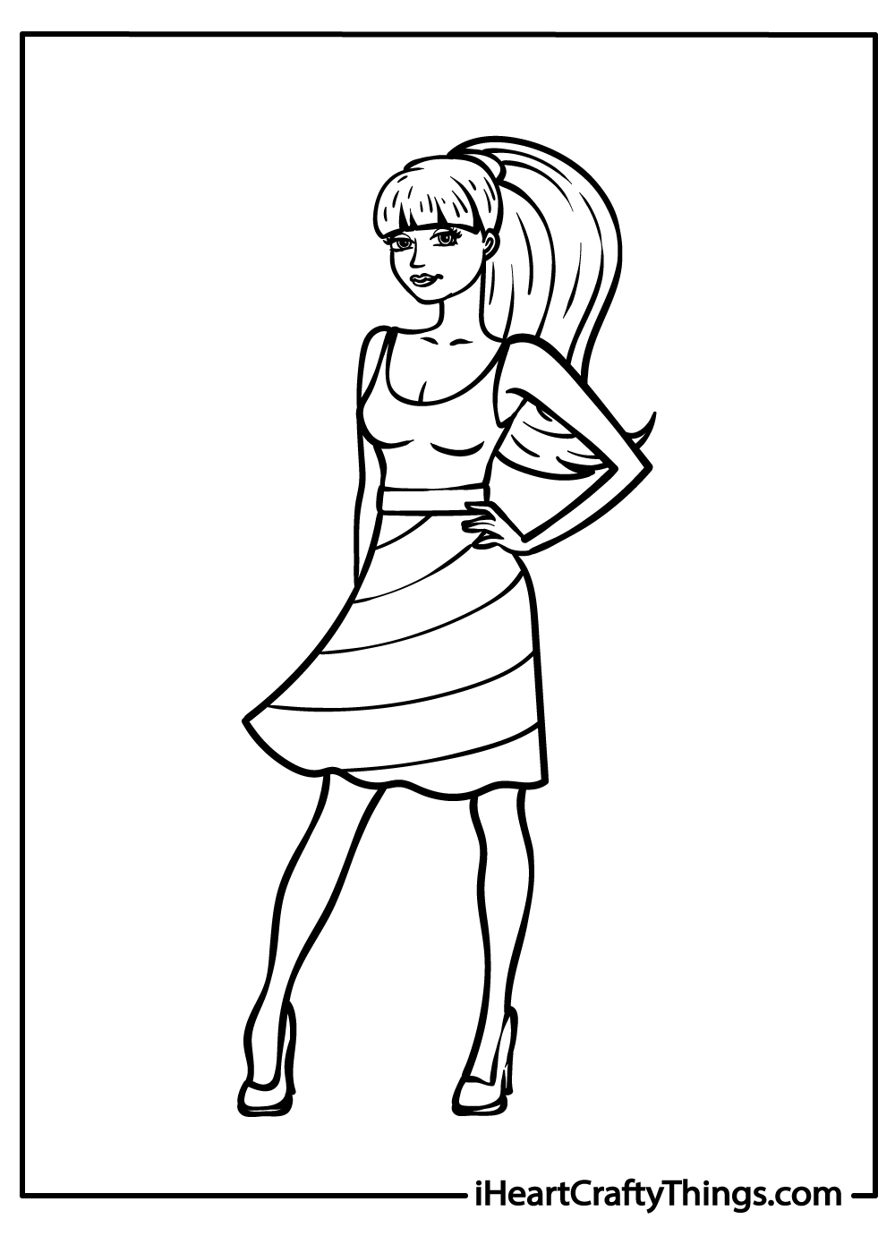 Fashion coloring pages free printables