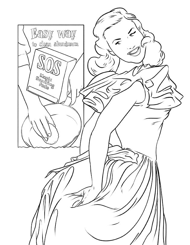 American vintage a coloring book inspired by s womens magazine â chain assembly